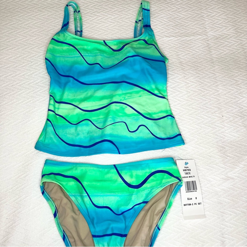 Beach House by Gabar Women's Bikini Set - Blue and Green for Vacation